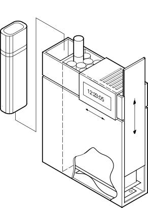 Cigarette box technical vector drawing