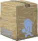 Vector graphics of closed and taped paper box