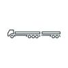 Vector image oftwo-trailer cargo truck