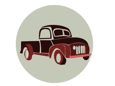 Vector clip art of classic retro style truck