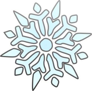 Vector graphics of segmented snowflake