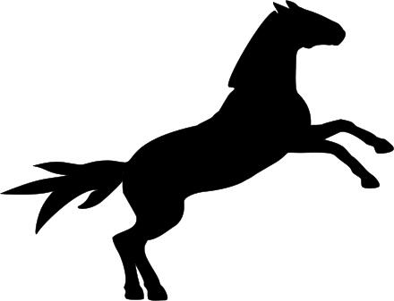 Jumping horse silhouette vector illustration