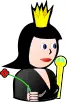 Queen of spades comic vector image
