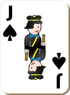 Jack of Spades gaming card vector clip art