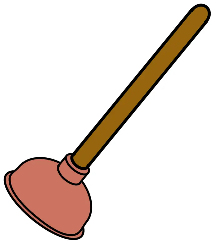 Vector clip art of toilet plunger