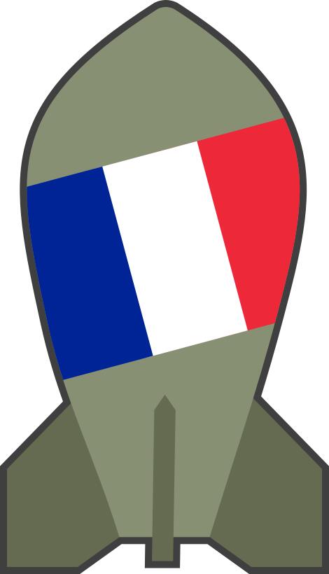 Vector graphics of hypothetical French nuclear bomb