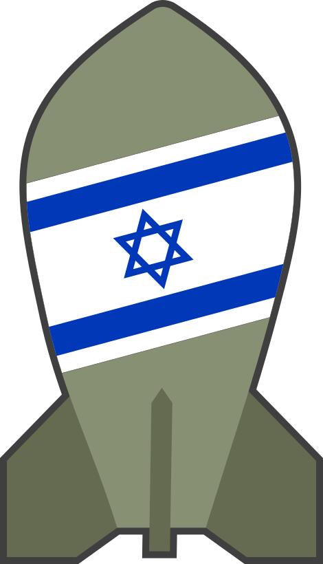 Vector drawing of hypothetical Israeli nuclear bomb