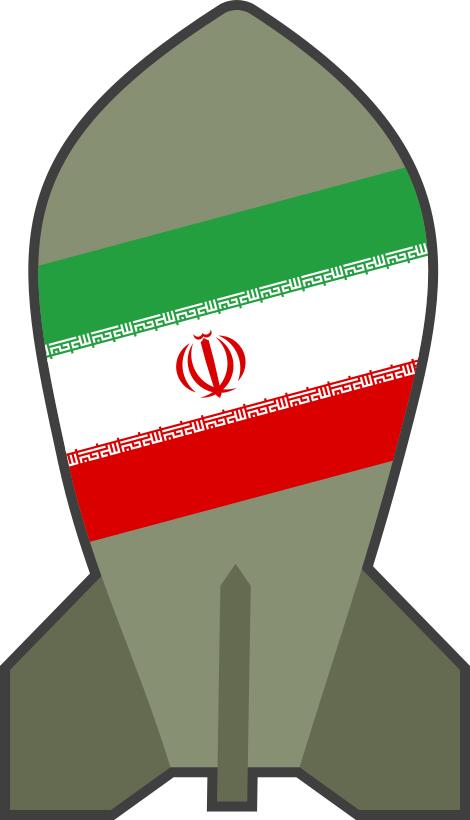 Vector graphics of hypothetical Iranian nuclear bomb