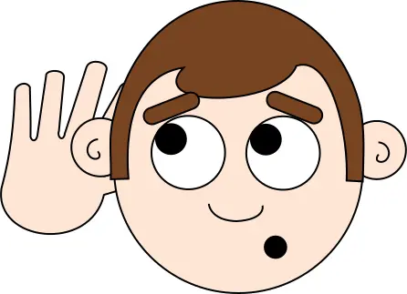 I can't hear you vector clip art