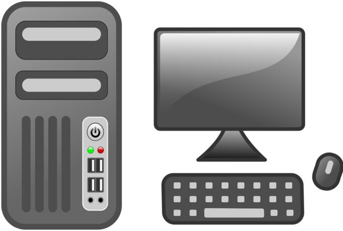 Vector illustration of computer workstation