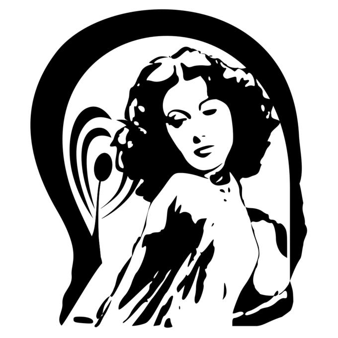 Vector graphics of Hedwig Eva Maria Kiesler