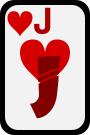 Jack of Hearts funky playing card vector clip art