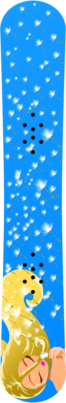 Decorative snowboard vector graphics