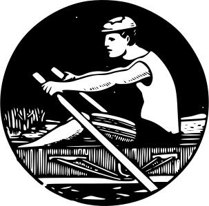 Rower silhouette vector image