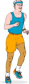 Older man jogging vector image