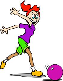 Vector illustration of happy girl chasing a ball