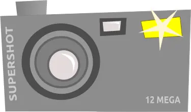 Vector drawing of fancy camera icon