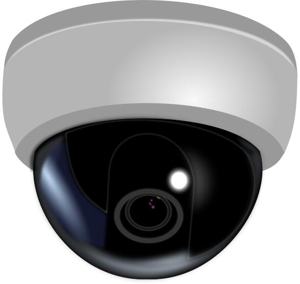 CCTV dome camera vector illustration