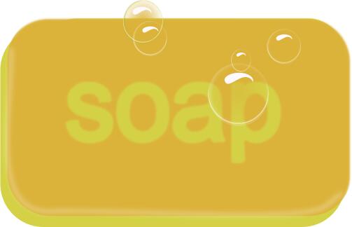 Bar of yellow soap vector image