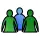 Group of people in a team icon vector graphics