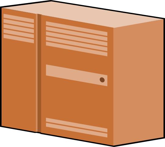 Brown server symbol vector illustration