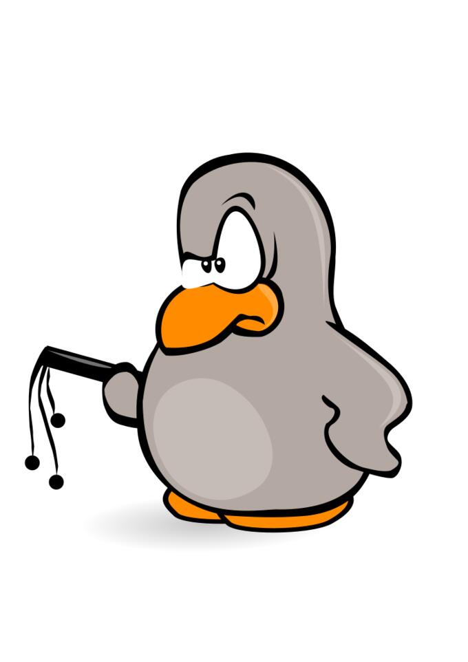 Vector graphics of angry penguin