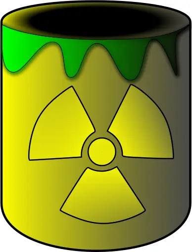 Vector illustration of toxic dump bin