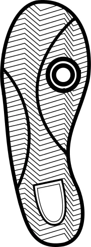 Shoe footprint vector drawing