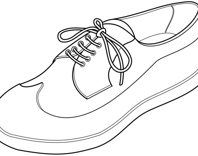 Golf shoe vector drawing
