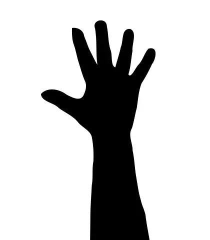 Vector image of waving human arm