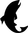 Trout silhouette vector image