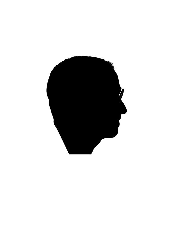 Steve Jobs silhouette vector illustration