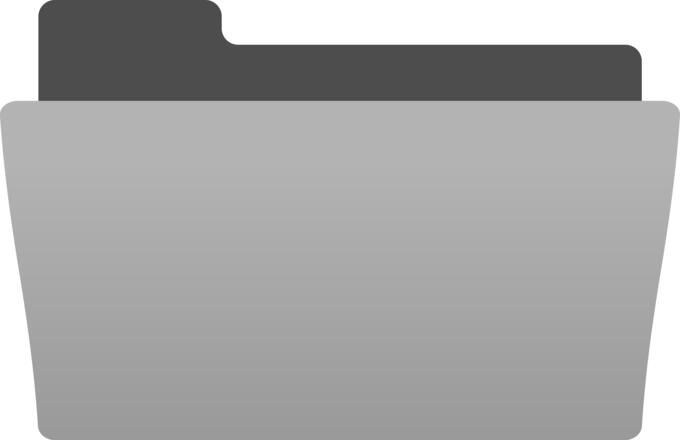 Vector image of half open folder icon