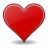 Vector illustration of red heart with round shadow