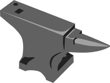 Blacksmith anvil vector drawing