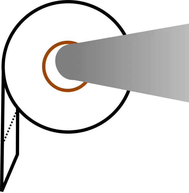 Vector illustration of roll of toilet paper rolled over