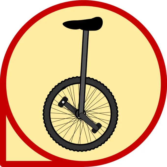 Unicycle icon vector drawing