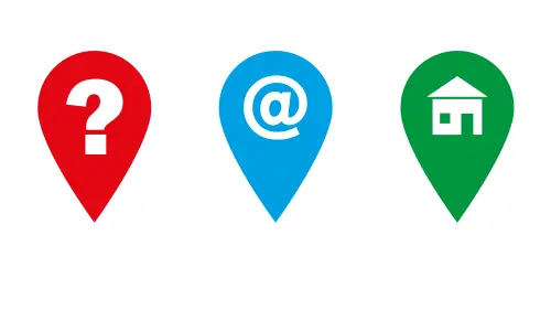 Vector illustration of web design location links and icons