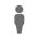 Vector illustration of simple man or person silhouette icon