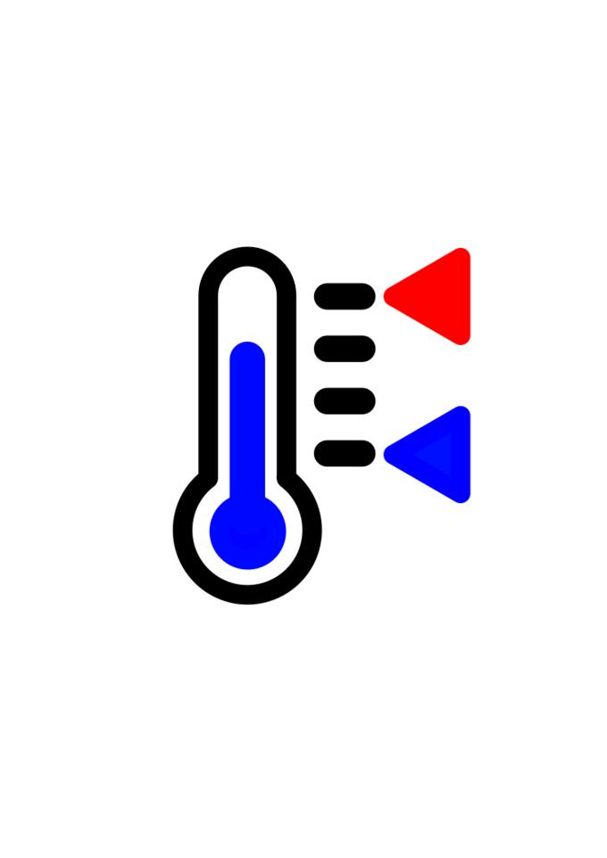 Color thermometer icon vector graphics