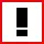 Red alert warning icon vector image