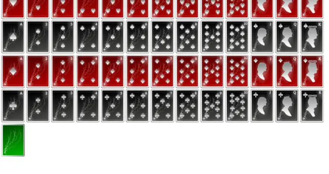 Vector drawing of unorthodox card face set
