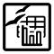 Vector illustration of monochrome spreadsheet file type sign