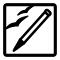 Vector graphics of monochrome image editing file type sign