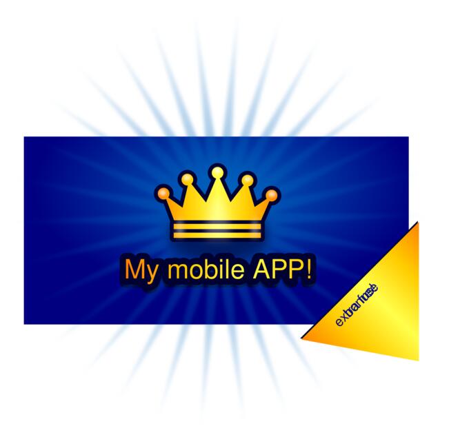 Vector image of mobile app feature graphics template
