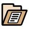 Colorful wordprocessing files folder icon vector image
