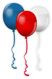 Vector clip art of Independence Day balloons