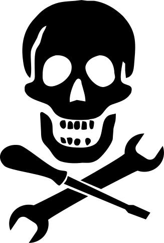 Mechanic pirate logo vector clip art