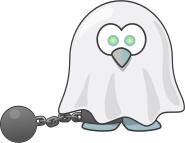 Penguin ghost vector drawing