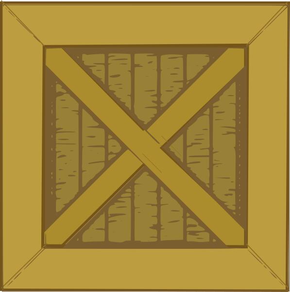 Front of a typical packing crate vector image